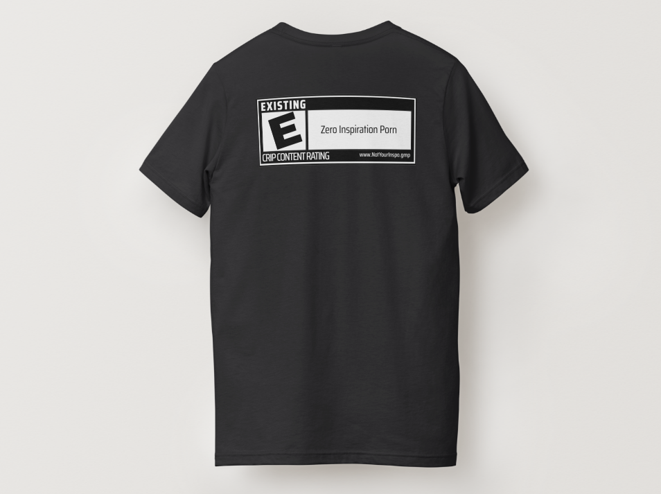 RATED E for EXISTING Tee - Print on back